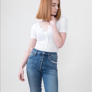 ❌$15 SALE❌ GBTSO Henley short sleeve Body Suit S. NWT